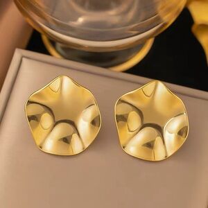 New Stainless Steel 18K Gold Earrings Trendy & Elegant ,Everyday Jewelry